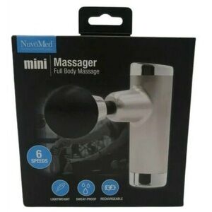 Nuvomed Handheld Mini Massager, Full Body Massage, 6 Speeds | SEALED